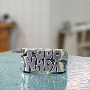anillo todo nada, silver ring