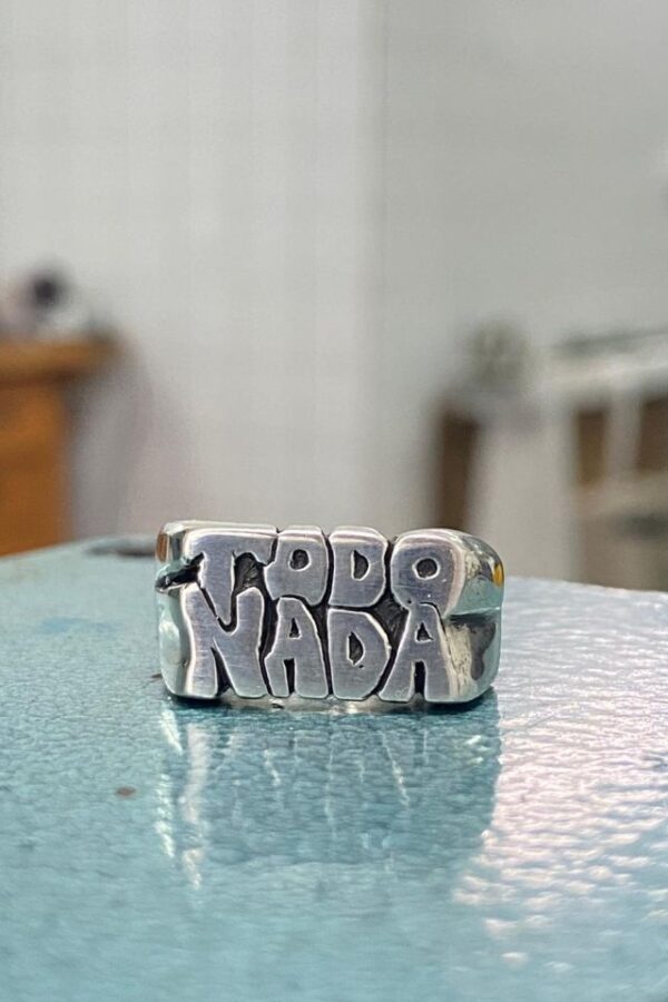 anillo todo nada, silver ring